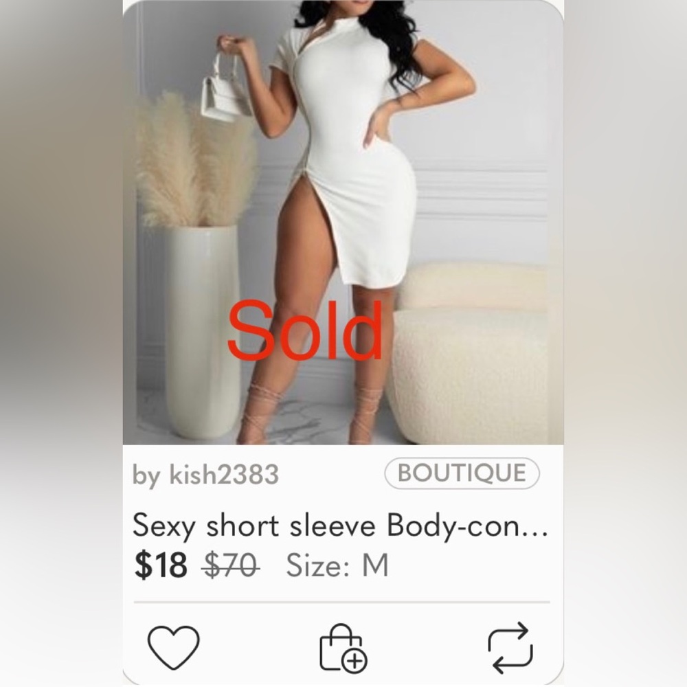 Sexy short sleeve Body-con dress